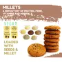 NutriSnacksBox Millet & Seed Protein Cookies 300g (Pack of 2 x 150g) Multigrain Healthy Cookies Biscuits for Kids Ragi Jowar Bajra & Chickpeas Flour, 3 image