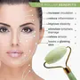 E-COMMERCE Women's Face Massager Facial Roller for Face Face Roller Facial Massager with 1Pc Gua Sha Tools for Face Eye Neck Body Massage (Green), 3 image