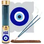 The Aroma Factory Evil Eye Nazar Kavach Agarbatti for Removing Negative Energy, Luck Incense Sticks, Low & Zero Charcoal (Bottle Pack of 1, 100g)