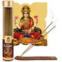The Aroma Factory Agarbatti for Pooja Dhan Laxmi Incense Sticks Charcoal Free & Low Agarbatti with Essential Oils & Natural Fragrance 100g X 1 Bottle
