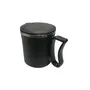 Dynore Stainless Steel Insulated 1 Pc Double Walled Plastic Covered Travel Tea/Coffee Mug with Lid- Black, 3 image