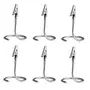 Dynore Stainless Steel Menu Card Holder- Set of 6