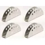 Dynore Stainless Steel Round Hole Shaped Napkin Holder/Tissue Holder- Set of 4