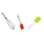 Dynore Stainless Steel 3 Pcs Multipurpose Kitchen Tools Combos- Whisk Oil Brush and Spatula