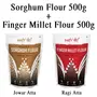 Amwel Combo of Sorghum Flour 500g + Finger Millet Flour 500g (Pack of Two), 2 image
