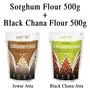 Amwel Combo of Sorghum Flour 500g + Black Chickpea Flour 500g (Pack of Two), 2 image