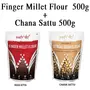 Amwel Combo of Finger Millet Flour 500g + Bengal Gram Flour 500g (Pack of Two), 2 image