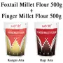 Amwel Combo of Foxtail Millet Flour 500g + Finger Millet Flour 500g (Pack of Two), 2 image