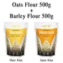 Amwel Combo of Organic Oats Flour 500g + Organic Barley Flour 500g (Pack of Two), 2 image