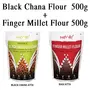 Amwel Combo of Black Chickpea Flour 500g + Finger Millet Flour 500g (Pack of Two), 2 image