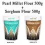 Amwel Combo of Pearl Millet Flour 500g + Sorghum Flour 500g (Pack of Two), 2 image