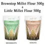 Amwel Combo of Browntop Millet Flour 500g + Little Millet Flour 500g (Pack of Two), 2 image