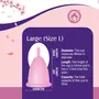 Mom & World Natural Intimate Foaming Feminine Hygiene Wash 120ml + Reusable Menstrual Cup (Large), 4 image