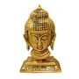 RR TRADING COMPANY Oxidize Metal Decorative Golden Lord Buddha Head Idol Sculpture for Home Decoration Items Diwali Gifts Festive Showpiece Home Office Gifts, 2 image
