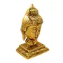 RR TRADING COMPANY Oxidize Metal Decorative Golden Lord Buddha Head Idol Sculpture for Home Decoration Items Diwali Gifts Festive Showpiece Home Office Gifts, 3 image