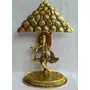 RR TRADING COMPANY Oxidized Metal Krishna Idol with Goverdhan Parvat on Finger Statue Idol, Figurine Showpiece for Gifting, Krishna Statue for Home Decor, Gifts Items (Golden size-22x16x10 cm.), 3 image