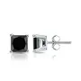 Saasvi Jewels 925 Solitaire Collection Sterling Silver and Cubic Zirconia Square Princess Black StoneStud Earrings for Women Girls, 3 image
