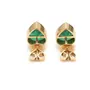 Saasvi Jewels 925 Solitaire Collection Sterling Silver and Cubic Zirconia Pear shape Green colour Studds Earrings for Women Girls, 4 image