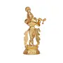 RR TRADING COMPANY Golden Lord Krishna Metal Statue,Krishna Idol Murti Playing Flute for Temple Pooja,Decor Your Home,Office & Showpiece Figurines Gift Article,Religious Idol, 4 image
