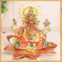 RR TRADING COMPANY Multicolor Metal Ganesha Sitting on Flower Leaf menakari for Pooja,Home, Shop,Office Decorative for Table and Gifts (16x12x16) CM, 2 image