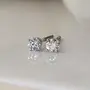 Saasvi Jewels  925 Solitaire Collection Sterling Silver and Cubic Zirconia Round Stud Earrings for Women, Girls, 2 image