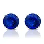 Saasvi Jewels  925 Solitaire Collection Sterling Silver and Cubic Zirconia Round Blue Stone Stud Earrings for Women, Girls, 2 image