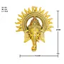 RR TRADING COMPANY Metal Handicraft Golden Ganesh Wall Hanging/Kiran Ganesh Decorative Showpiece for Home, Office and Shop, 3 image