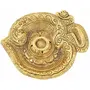 RR TRADING COMPANY Agarbatti Stand Incense Stick Holder with Ash Catcher for Puja - Metal Incense Sticks Stand Holder Om Symbol for Home Office Temple Decoration Pooja Articles-Golden