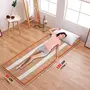 Karru Krafft Natural Madurkathi Handcrafted Chatai Mats / Yoga Mat/ Prayer Mat/ Floor Mat for Home, Office, Boutiques, Shops |sleeping Mat for Floor 6x2 Feet, Orange, 4 image