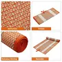 Karru Krafft Natural Madurkathi Handcrafted Chatai Mats / Yoga Mat/ Prayer Mat/ Floor Mat for Home, Office, Boutiques, Shops |sleeping Mat for Floor 6x2 Feet, Orange, 5 image