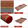 Karru Krafft Natural Madurkathi Handcrafted Chatai Mats / Yoga Mat/ Prayer Mat/ Floor Mat for Home, Office, Boutiques, Shops |sleeping Mat for Floor 6x2 Feet, Red, 5 image