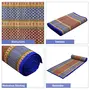 Karru Krafft Natural Madurkathi Handcrafted Chatai Mats / Yoga Mat/ Prayer Mat/ Floor Mat for Home, Office, Boutiques, Shops |sleeping Mat for Floor 6x2 Feet, Blue, 5 image