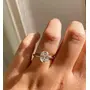 Saasvijewels Oval engagement ring 4ct 3ct 2ct stone ring Silver ring Promise ring Diamond ring Simulant ring Solitaire ring Gift for her