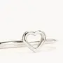 Saasvijewels Minimalist Heart Ring Silver Heart Shaped Rings With 925 Sterling Silver Promise Rings Love Ring Heart-Shaped Ring Minimalist Rings Dainty
