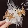 Blubby 4 Pcs Butterfly Brooch Gold and Silver Wings Clips