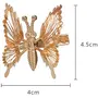 Blubby 4 Pcs Butterfly Brooch Gold and Silver Wings Clips, 3 image