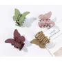 Blubby 6 Pieces Multicolor Matte Butterfly Hair Clutchers For Girls and Women's, 2 image