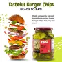 Neo Burger Chips 350g I P3 I 100% Vegan I Salty Gherkin Slices Ready to Eat No GMO I Make Burger Sandwich & Salads (Pack of 3), 4 image