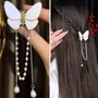 Blubby White Butterfly Metal Hair Clutcher Hair Claw Clips for Women Pack of 1, 4 image