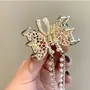 Blubby White Pearl Butterfly Metal Hair Clutcher Hair Claw Clips for Women Pack of 1, 3 image