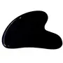 Natural Vibes Black Obsidian Face Gua Sha with FREE Gold Beauty Elixir Oil For Men & Women, 2 image