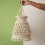 Fermoscapes Naomi Macrame Lampshade - Handmade Natural and Boho Lampshade with Soft Cotton Thread, Perfect for Living Room and Balcony Decor Lighting, 2 image