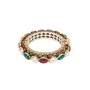 Ruby Raang Women's Mixed Metal Artificial Kundan bangles-and-bracelets - Traditional Jewellery Set for Women (Multicolor)