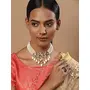 Ruby Raang Women's Mixed Metal Artificial Kundan Necklaces - Traditional Jewellery Set for Women (White), 2 image