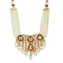 Ruby Raang Women's Mixed Metal Artificial Kundan Necklaces - Traditional Jewellery Set for Women (White), 4 image