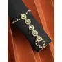 Ruby Raang Women's Mixed Metal Artificial Kundan Bracelets - Traditional Jewellery Set for Women (Green), 3 image