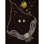 Ruby Raang Women's Mixed Metal Artificial Kundan Jewellery - Traditional Jewellery Set for Women (White), 3 image