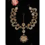 Ruby Raang Women's Mixed Metal Artificial Kundan Maang Tikkas - Traditional Jewellery Set for Women (Gold), 2 image
