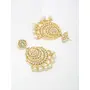 Ruby Raang Women's Mixed Metal Artificial Kundan Earrings - Traditional Jewellery Set for Women (White), 4 image