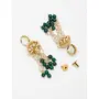 Ruby Raang Women's Mixed Metal Artificial Kundan Earrings - Traditional Jewellery Set for Women (Green), 4 image
